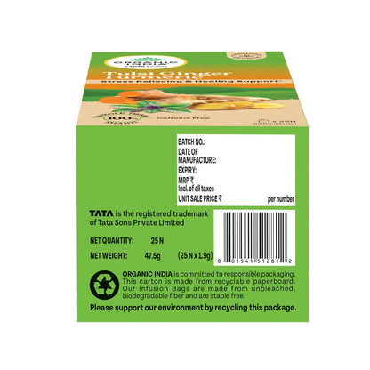 Organic India Tulsi Ginger Turmeric - 25 Tea Bags