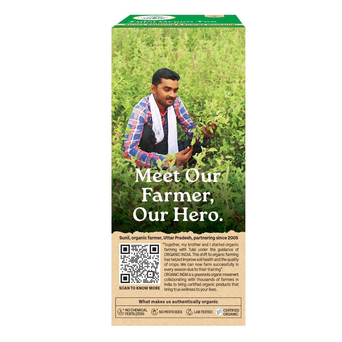 Organic India Tulsi Green Tea Ashwagandha - 25 Tea Bag