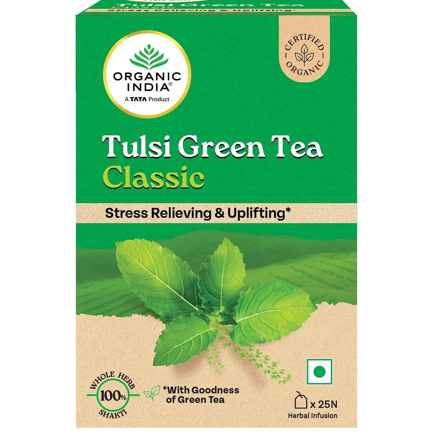 Organic India Tulsi Green Tea Classic - 25 Tea