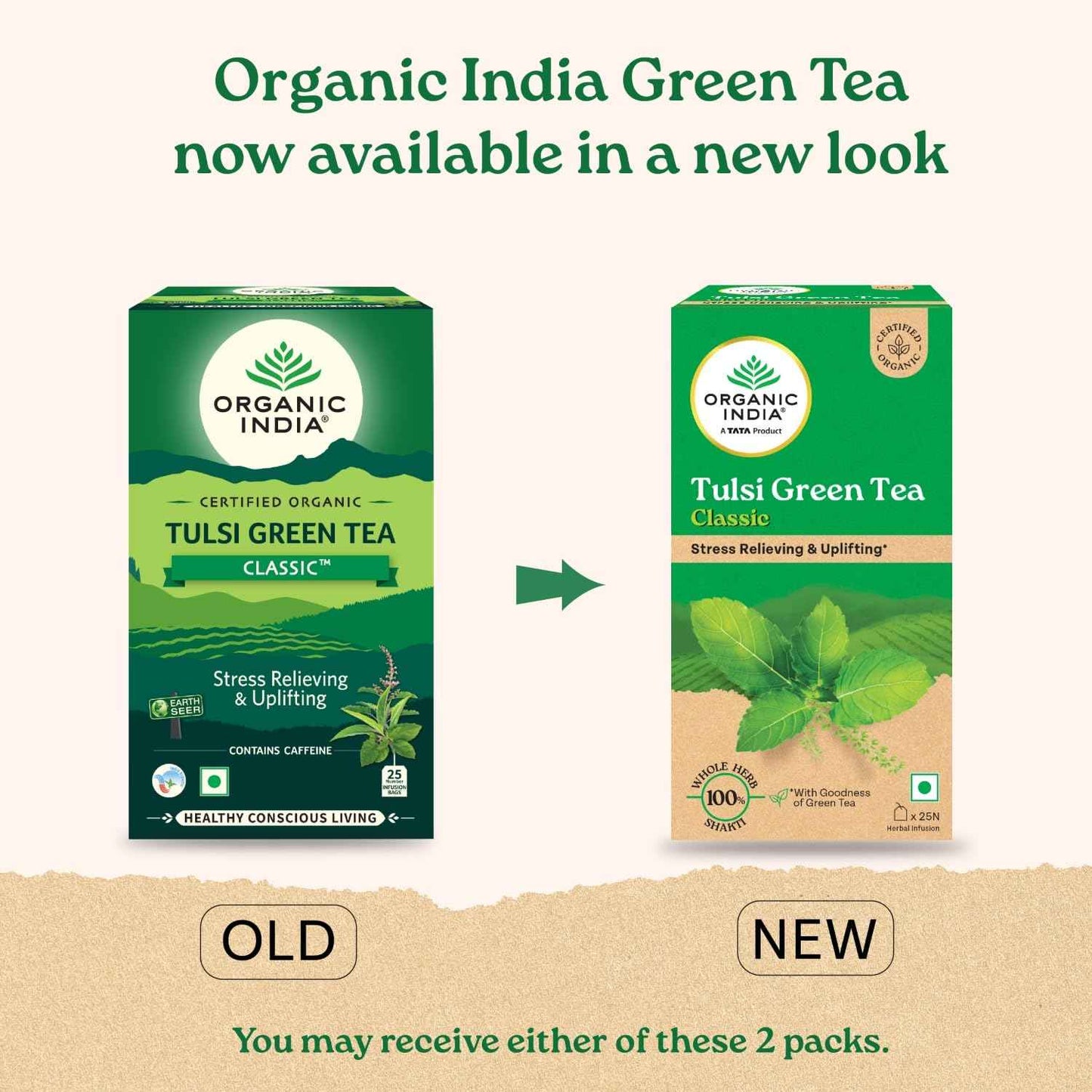 Organic India Tulsi Green Tea Classic - 25 Tea