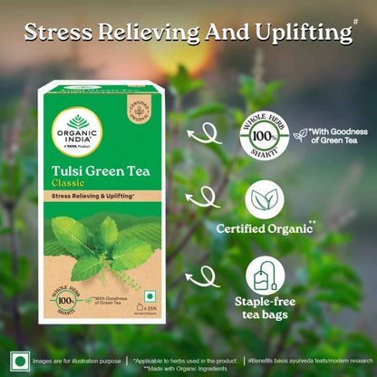 Organic India Tulsi Green Tea Classic - 25 Tea