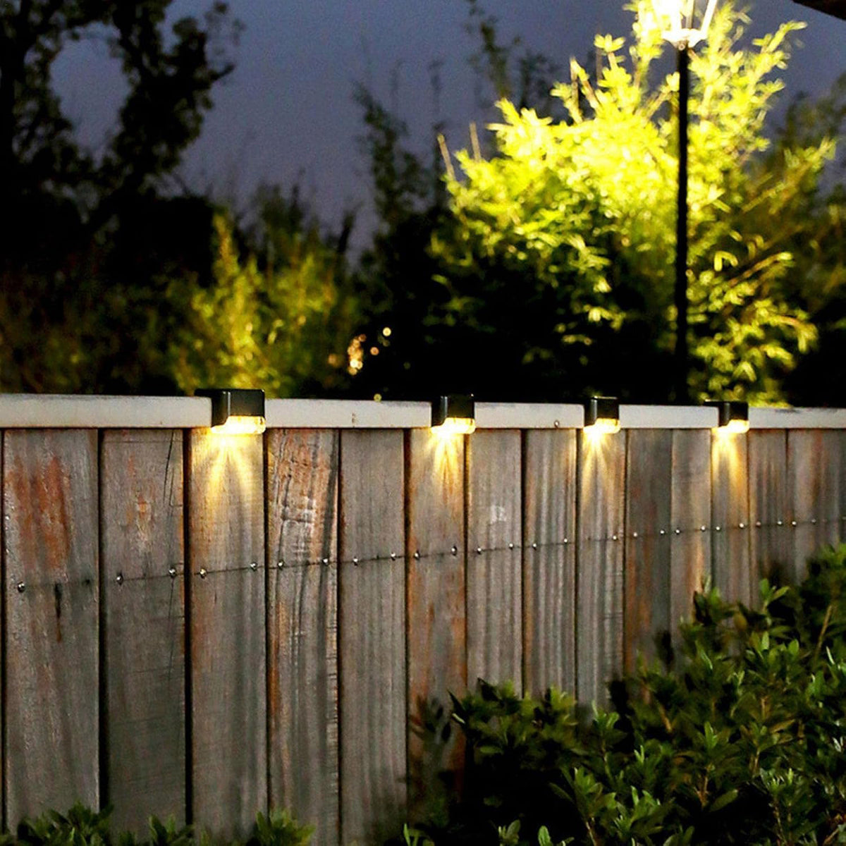 9412 Solar Decorative Lights Waterproof Durable Garden Atmosphere Lights Stair Lights Railing Lights Step Steps Lights For Outdoor Patio Courtyard Stair Step Fence Patio Stairsyard Garden Pathway ( 4 Pc Set)