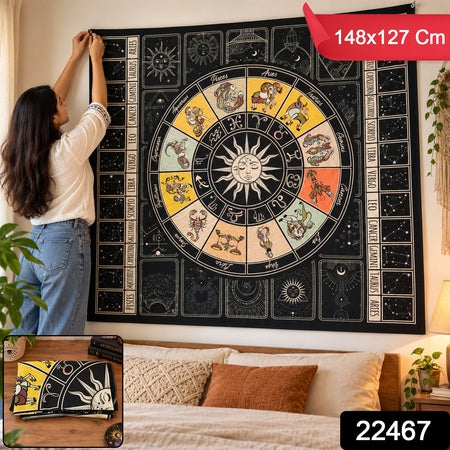 Mandala Wall Hanging Tapestry For Bedroom And Living Room Interior (148x127cm)