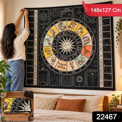 Mandala Wall Hanging Tapestry For Bedroom And Living Room Interior (148x127cm)