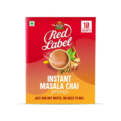Red Label Instant Masala Chai Premix - 13g*10 sachets | Instant Tea Premix|