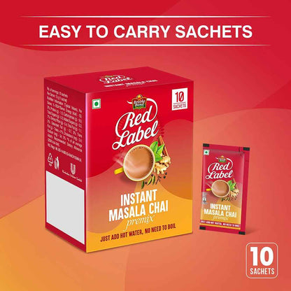 Red Label Instant Masala Chai Premix - 13g*10 sachets | Instant Tea Premix|