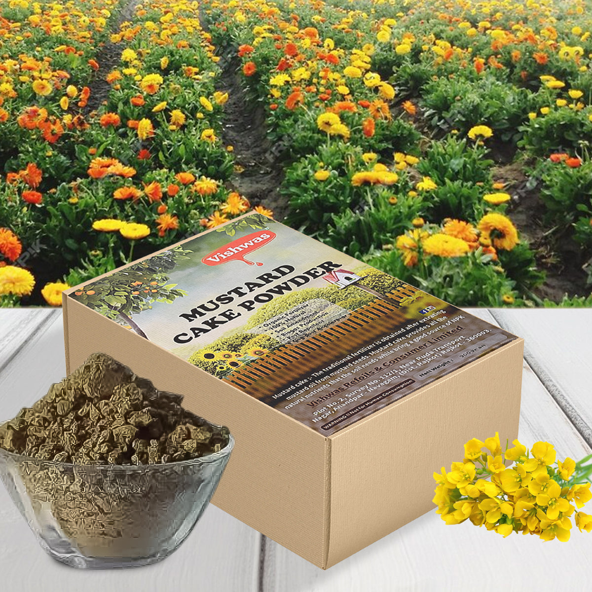 Mustard Cake Fertilizer For Plants 900gm