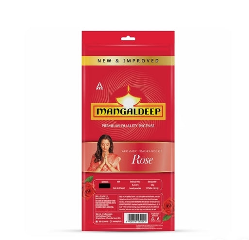 Mangaldeep Rose Puja Zip lock Agarbatti 125 g