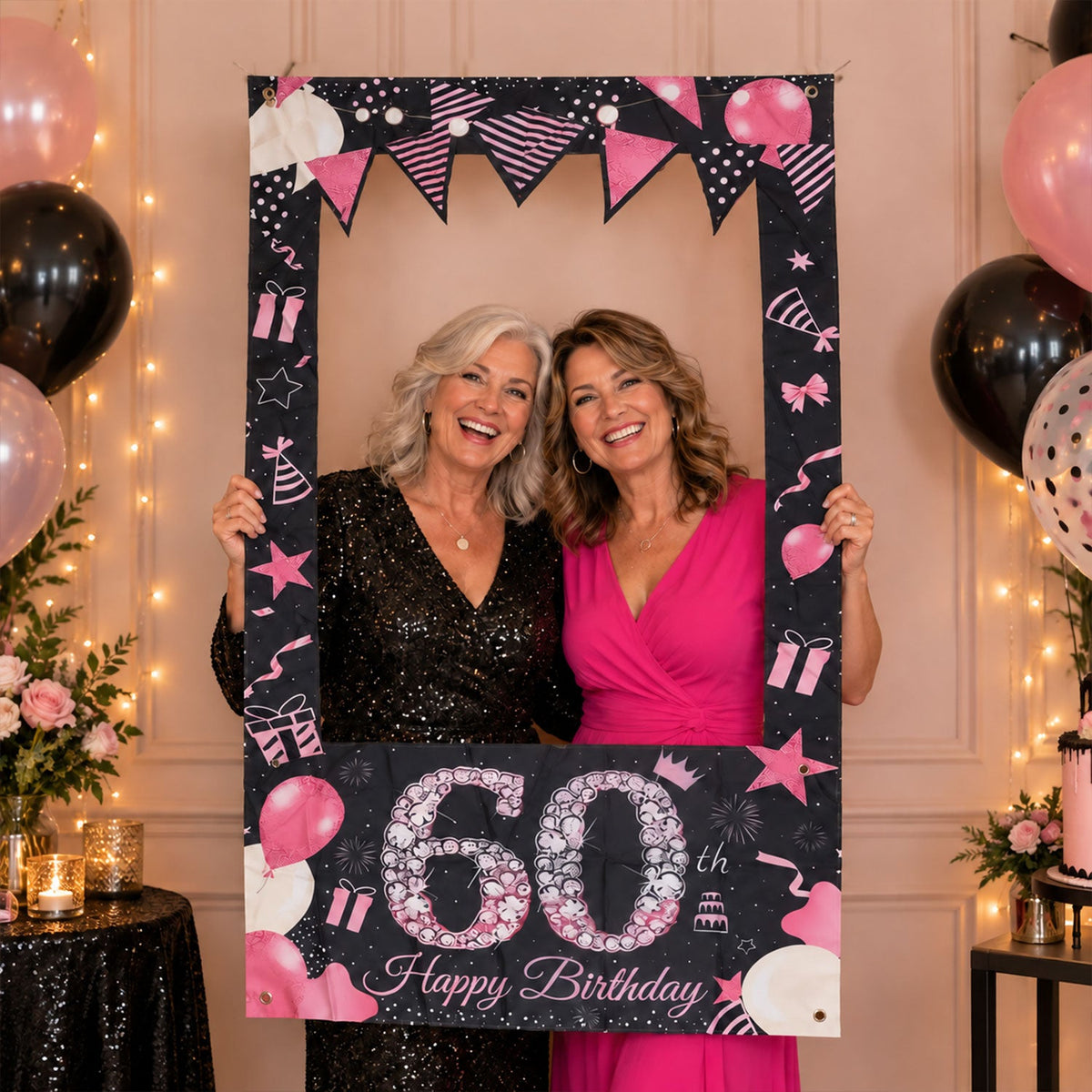 Birthday Photo Booth Backdrop Curtain For Birthday Party Decor (90x180 Cm)