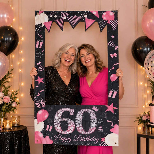 Birthday Photo Booth Backdrop Curtain For Birthday Party Decor (90x180 Cm)