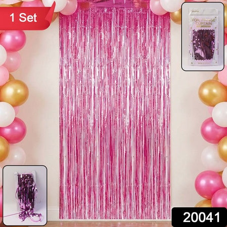 Decorative Foil Fringe Curtain For Birthday  Party Decoration