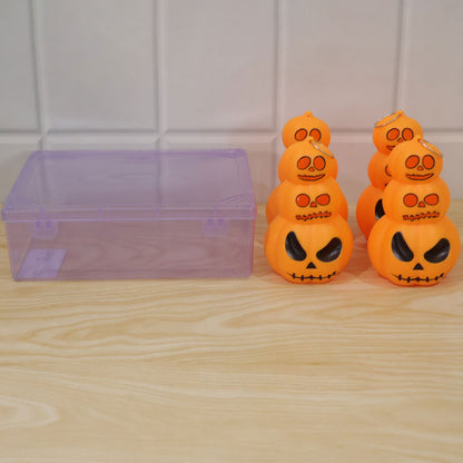 Halloween 3 Layer Pumpkin Led Hanging Lights For Party Home Decor (4 Pc Set)