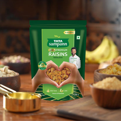 Tata Sampann Pure Raisins SeedlessKishmish, 200g,