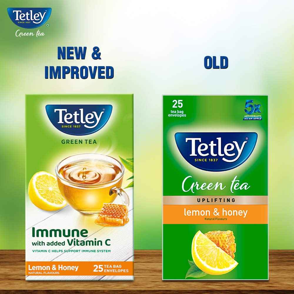 Tetley Green Tea, Lemon and Honey, 25 Tea Bags