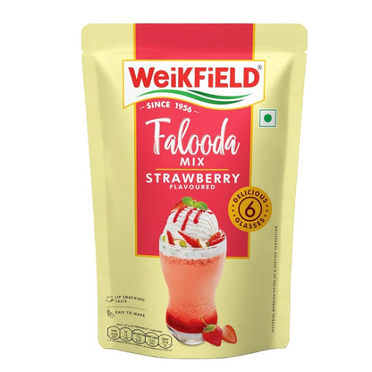 Weikfield Falooda Mix 200 g Pouch | Strawberry Flavoured