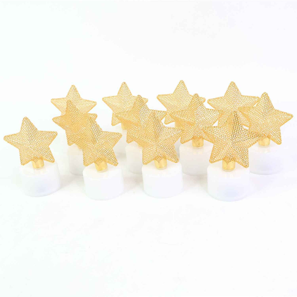 Set Of 12 Decorative Led Star Candles