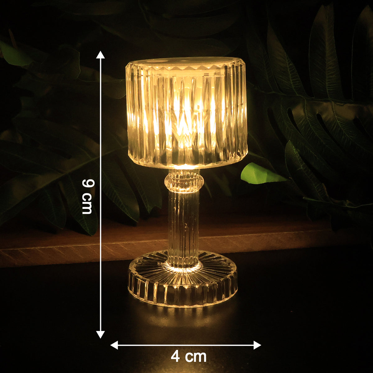 Set Of 24 Led Crystal-effect Table Lamps