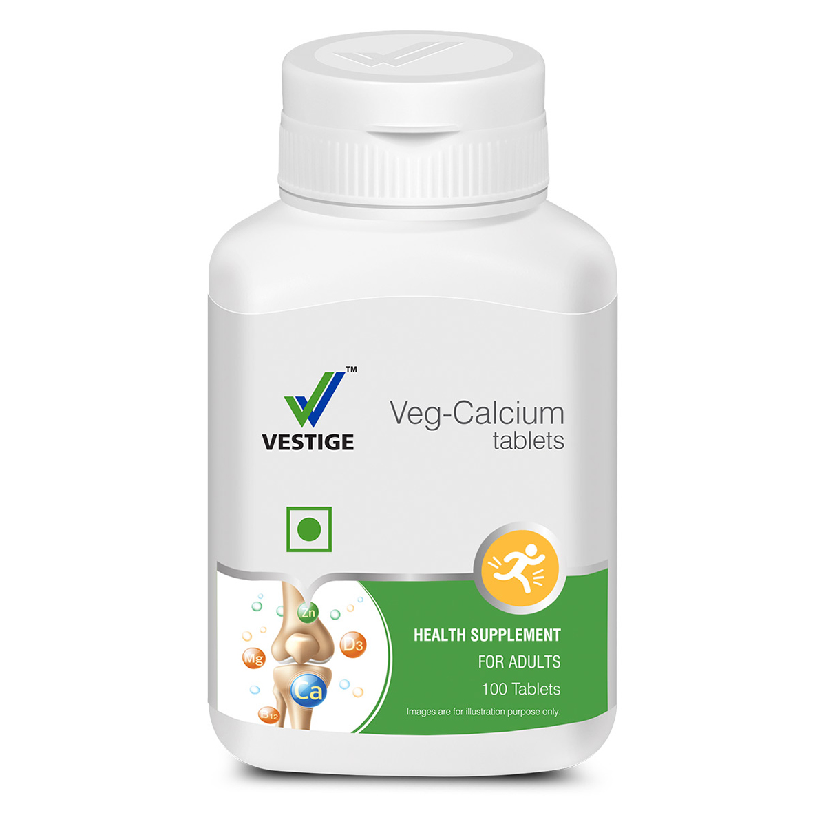 Vestige Veg-Calcium 100 tablets