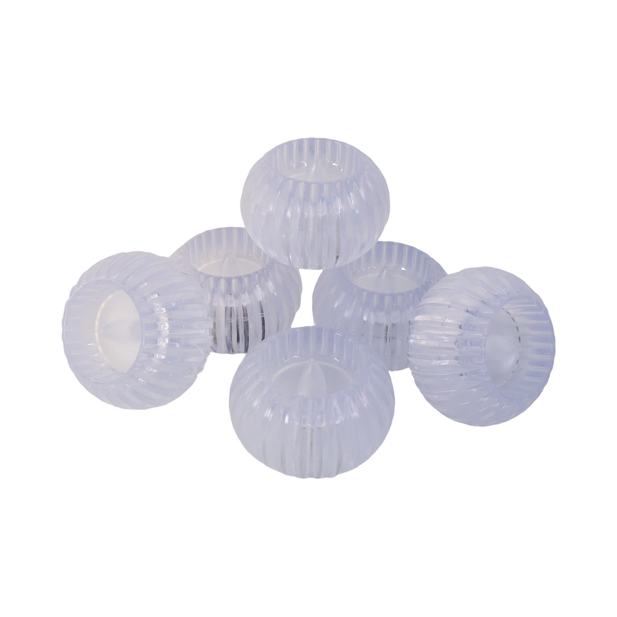 Crystal Design Led Flameless Tealight Candles (6 Pc)