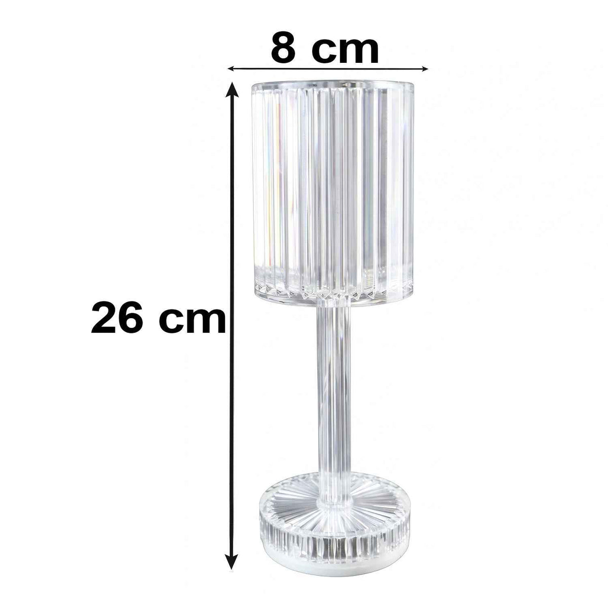 Touch Control Rgb Crystal Led Table Lamp With Remote Control (1 Set)