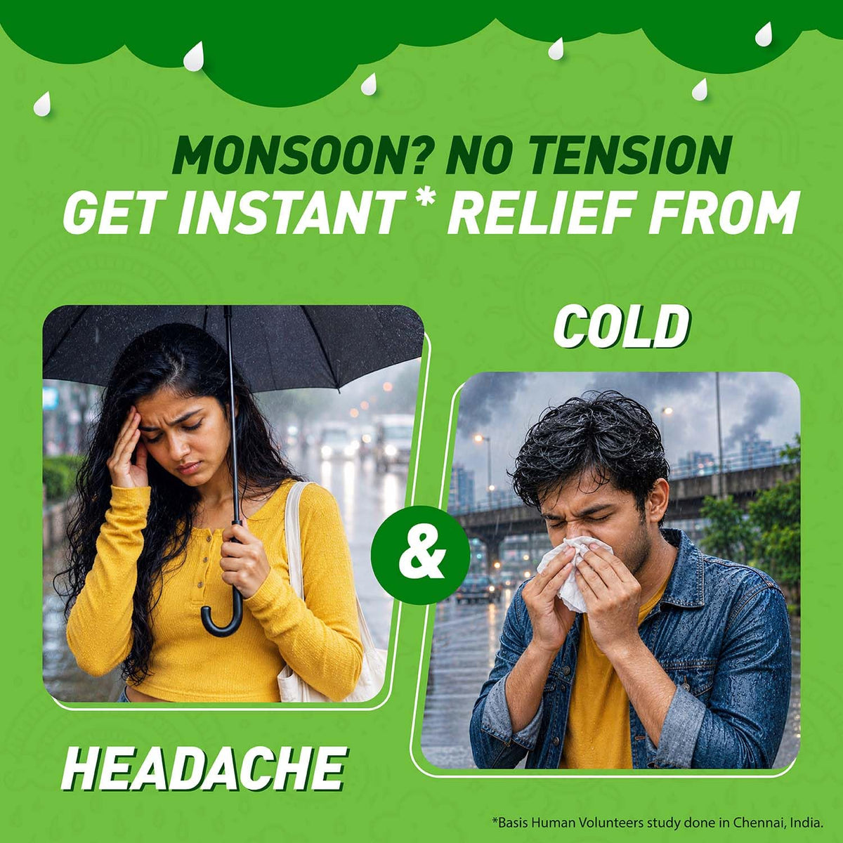 Zandu Roll On-Tension Gone- Ayurvedic Roll-On, 10ml for Headache & Cold Relief