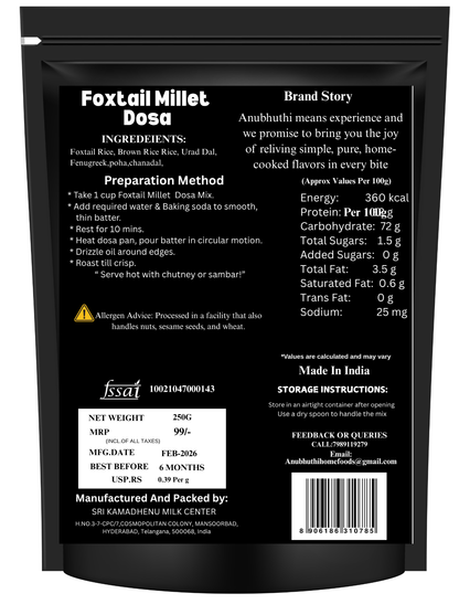 Foxtail Millet Dosa Mix 250g