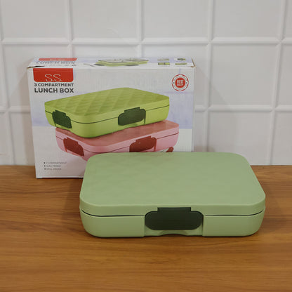 Fresca Stainless Steel 3 Compartment Lunch Box (1 Pc)