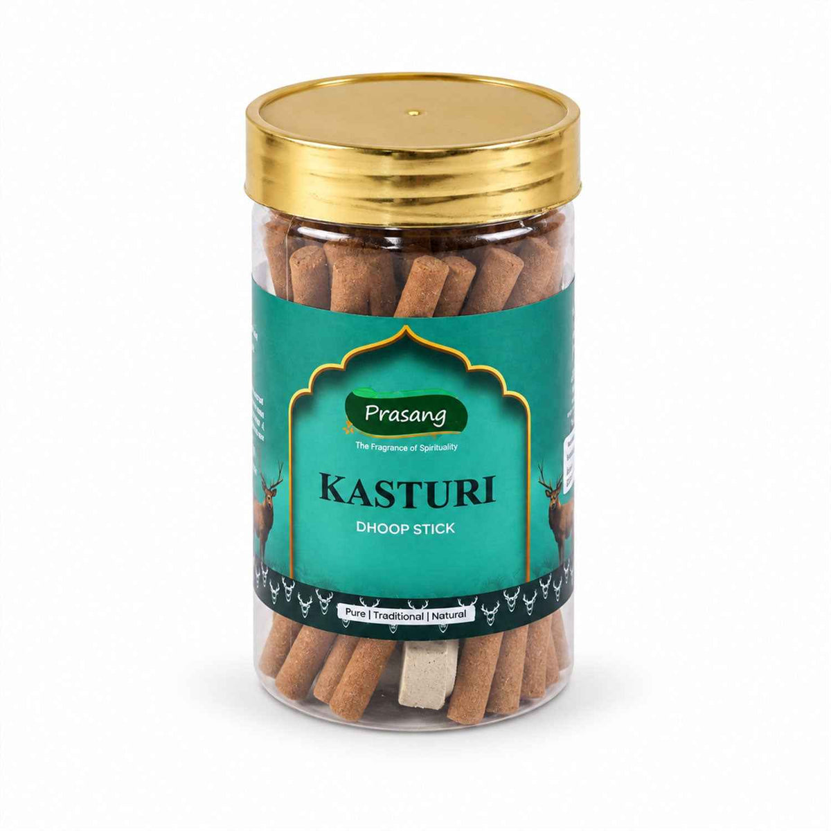 Kasturi Dhoop Sticks Jar With Holder For Daily Puja And Home Fragrance (100 Gm)