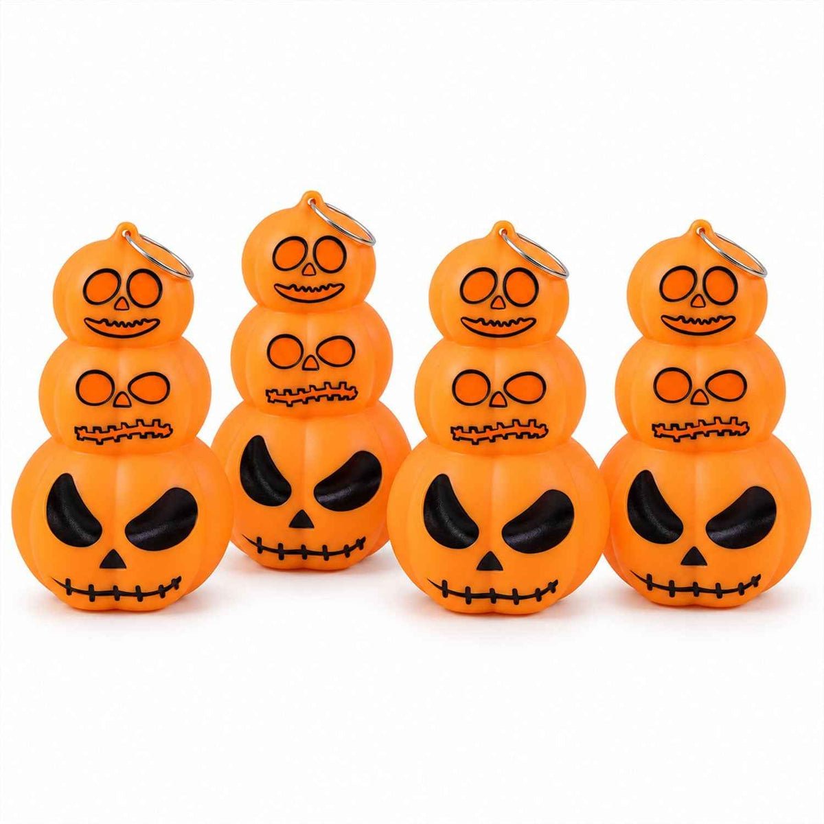 Halloween 3 Layer Pumpkin Led Hanging Lights For Party Home Decor (4 Pc Set)