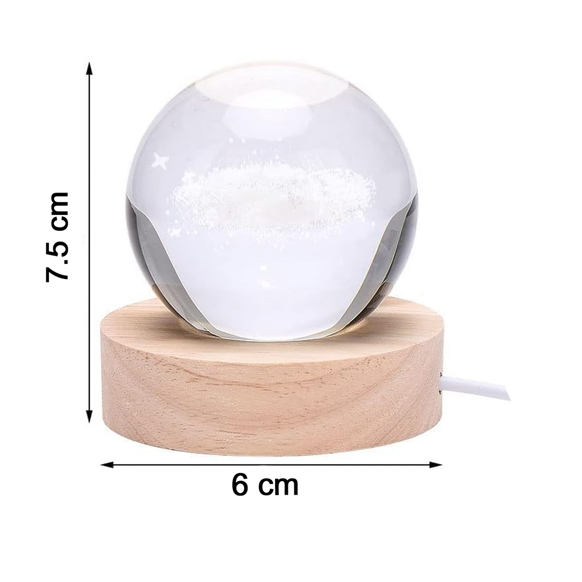 3d Crystal Ball Night Lamp (1 Pc)