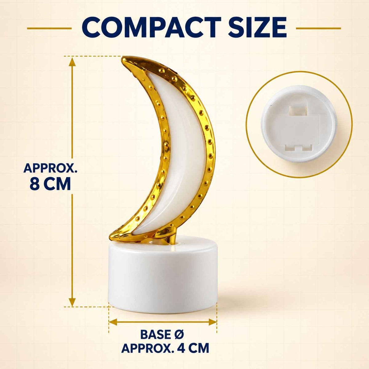 Moon Shape Flameless Led Tealight Candles For Festive Home Decor (5 Pc Set)