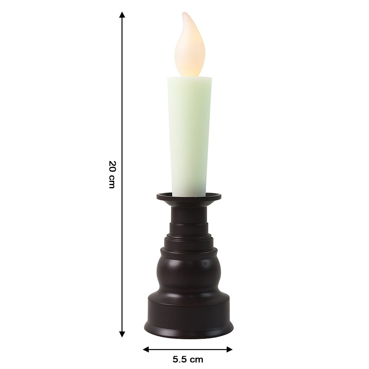 Premium Led Flameless Candle With Holder (1 Pc)