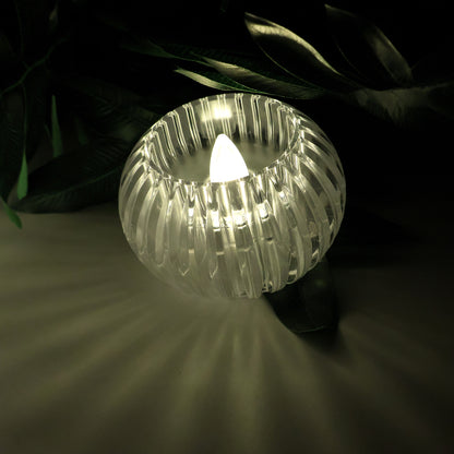 Crystal Design Led Flameless Tealight Candles (6 Pc)