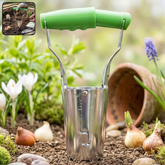 Garden Bulb Planter  Neat Planting With Depth Marks And Steel Build