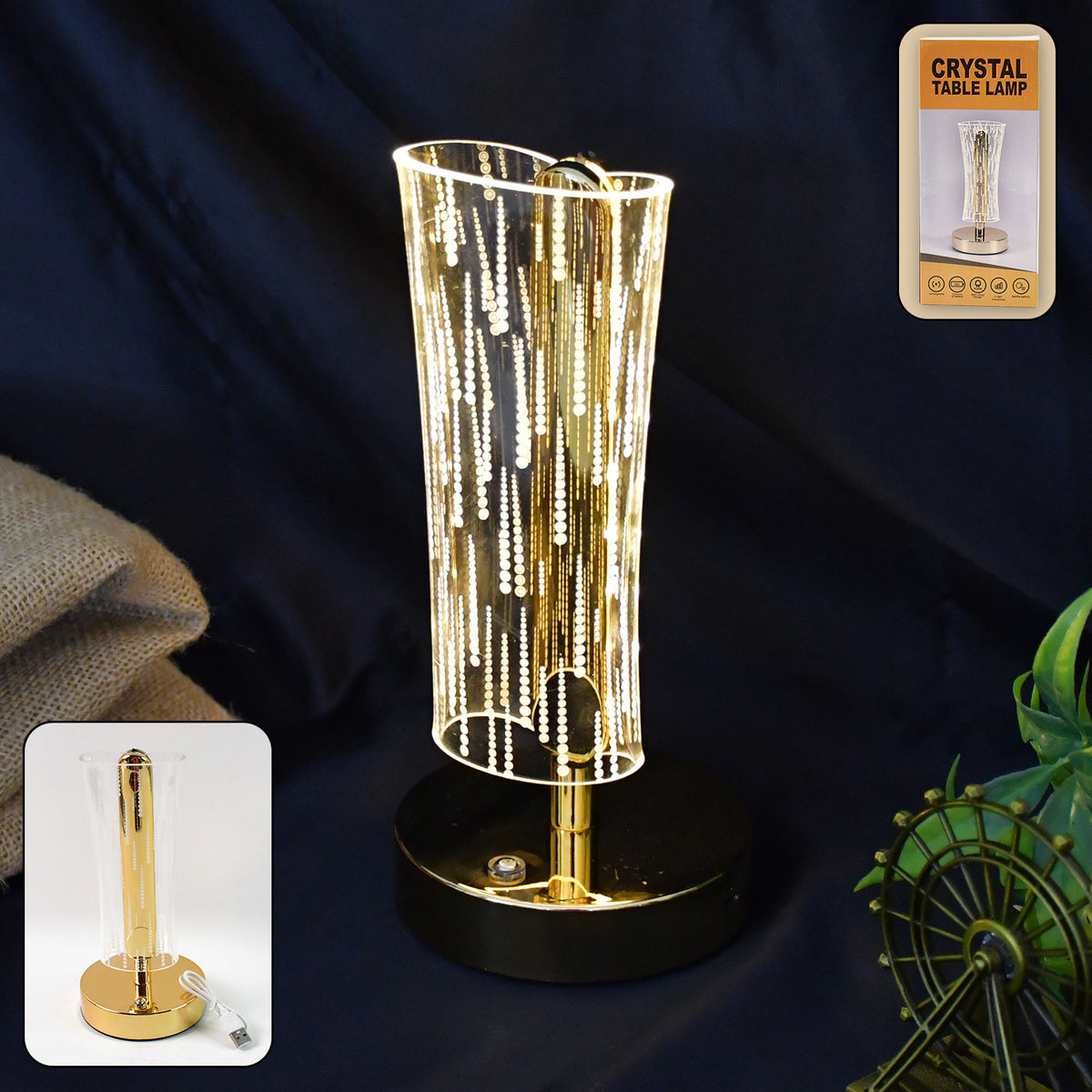 Luxury Crystal Table Lamp (1 Pc)