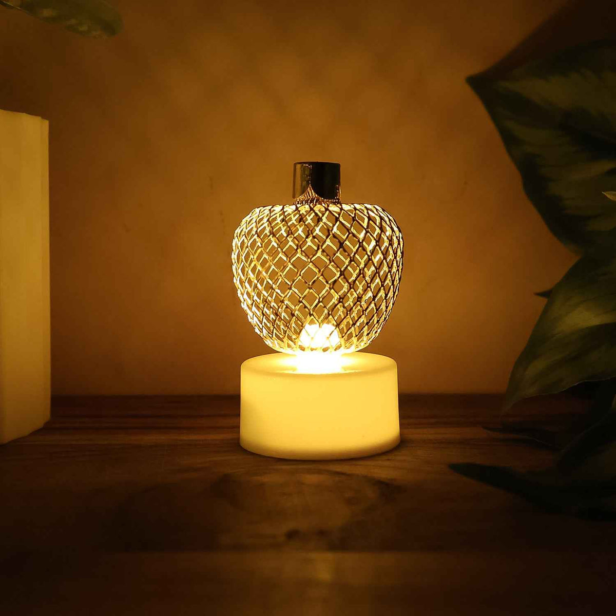 Decorative Apple Shape Led Tealight Candles (12 Pc)
