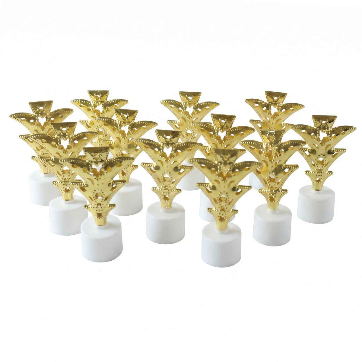 Golden Christmas Tree Led Tealight Candles For Home And Festive Decor (12 Pc Set)