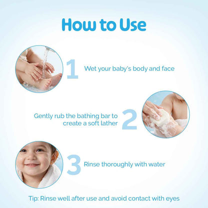 Mamaearth Moisturizing Bathing Bar For Babies - 75 g x 2 | Infused with Goat Milk, Oatmeal and Shea Butter