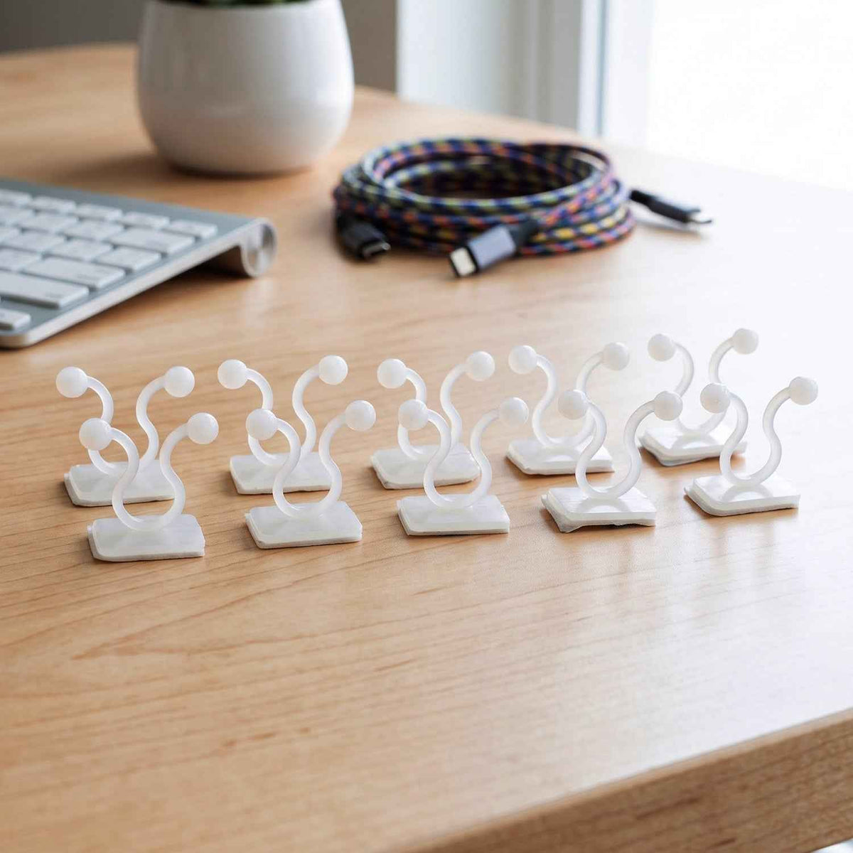 Plastic Self Adhesive Plant Hooks For Climbing Plant Vines And Stems (10 Pieces)