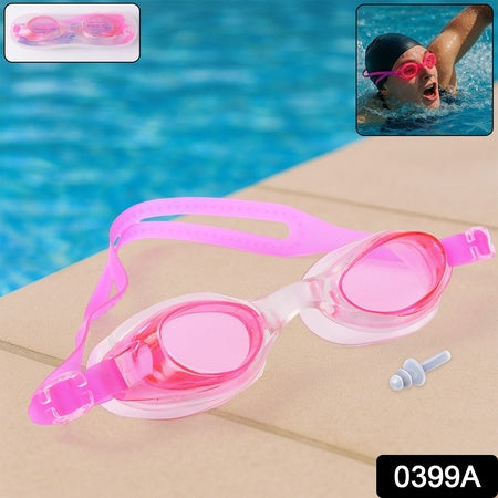 0399a Swimming Goggles With Adjustable Clear Vision Anti-fog Waterproof Swimming Goggles