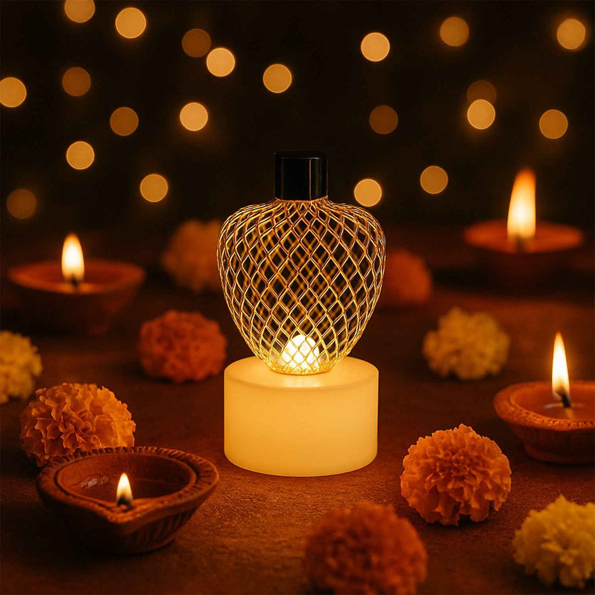 Decorative Apple Shape Led Tealight Candles (12 Pc)