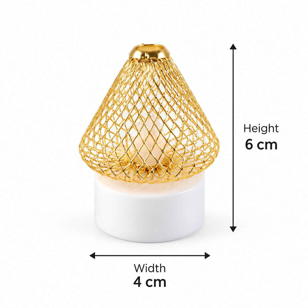 Antique Style Golden Led Tealight Lamps For Festive Table Decoration (4 Pc Set)