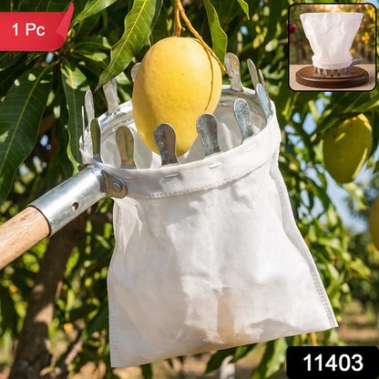 Manual Fruit Picker Tool With Cotton Bag For Mango Apple And Garden Harvesting