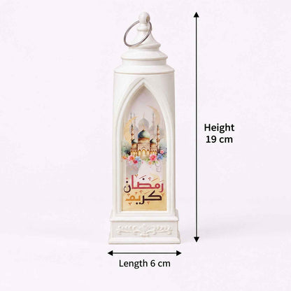 Ramadan Flameless Led Candle Lantern For Hanging And Table Decor (3 Pc)