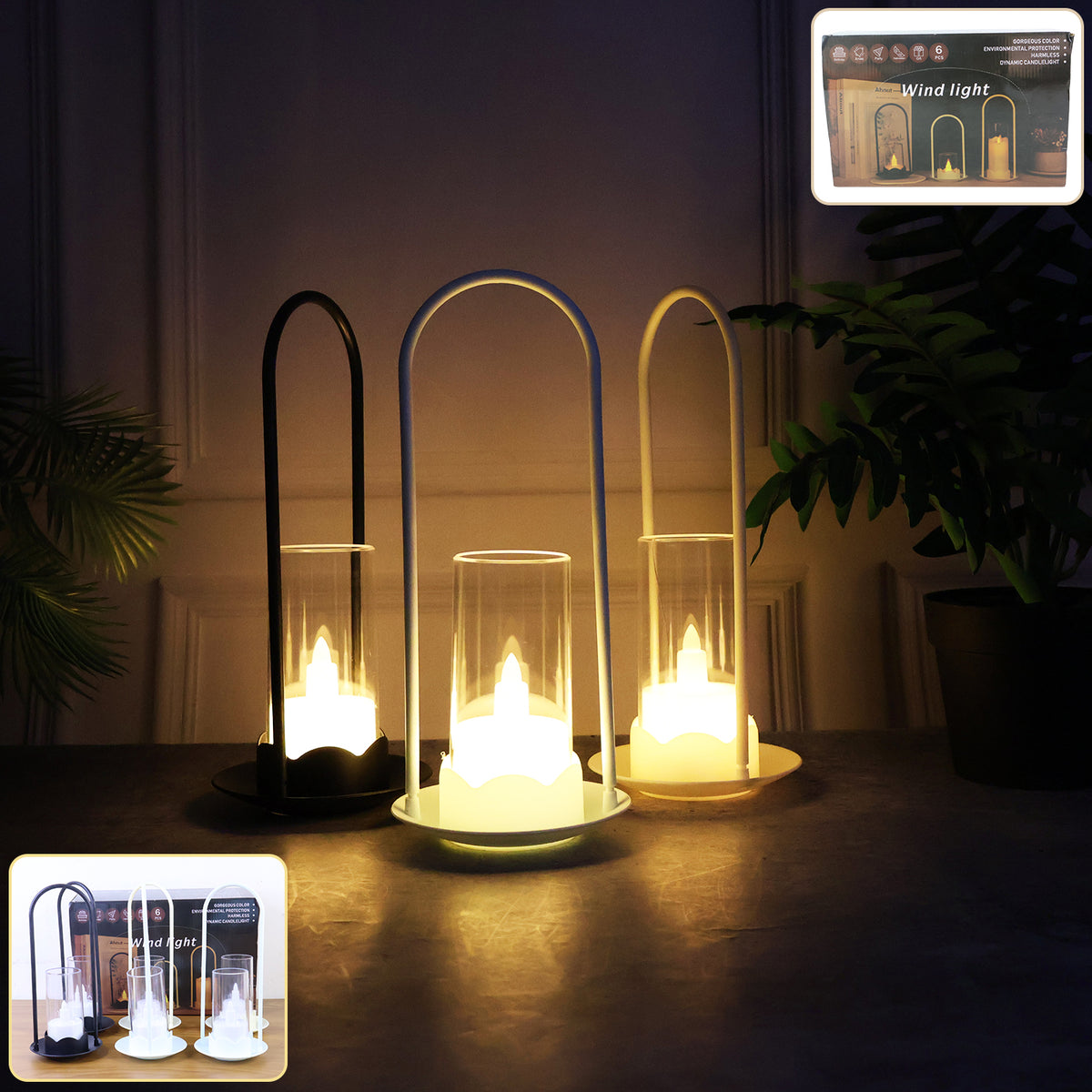 Big Wind Light Style Decorative Flameless Led Candles (6 Pc)