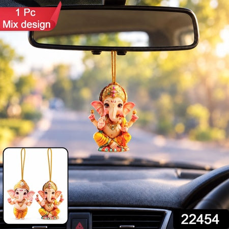 Ganpati Hanging Decoration With Braided Cord For Home And Festive Decor (1 Pc)