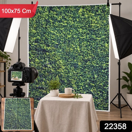Leaf Print Photography Backdrop Cloth For Product Photos And Decor (100x75 Cm)