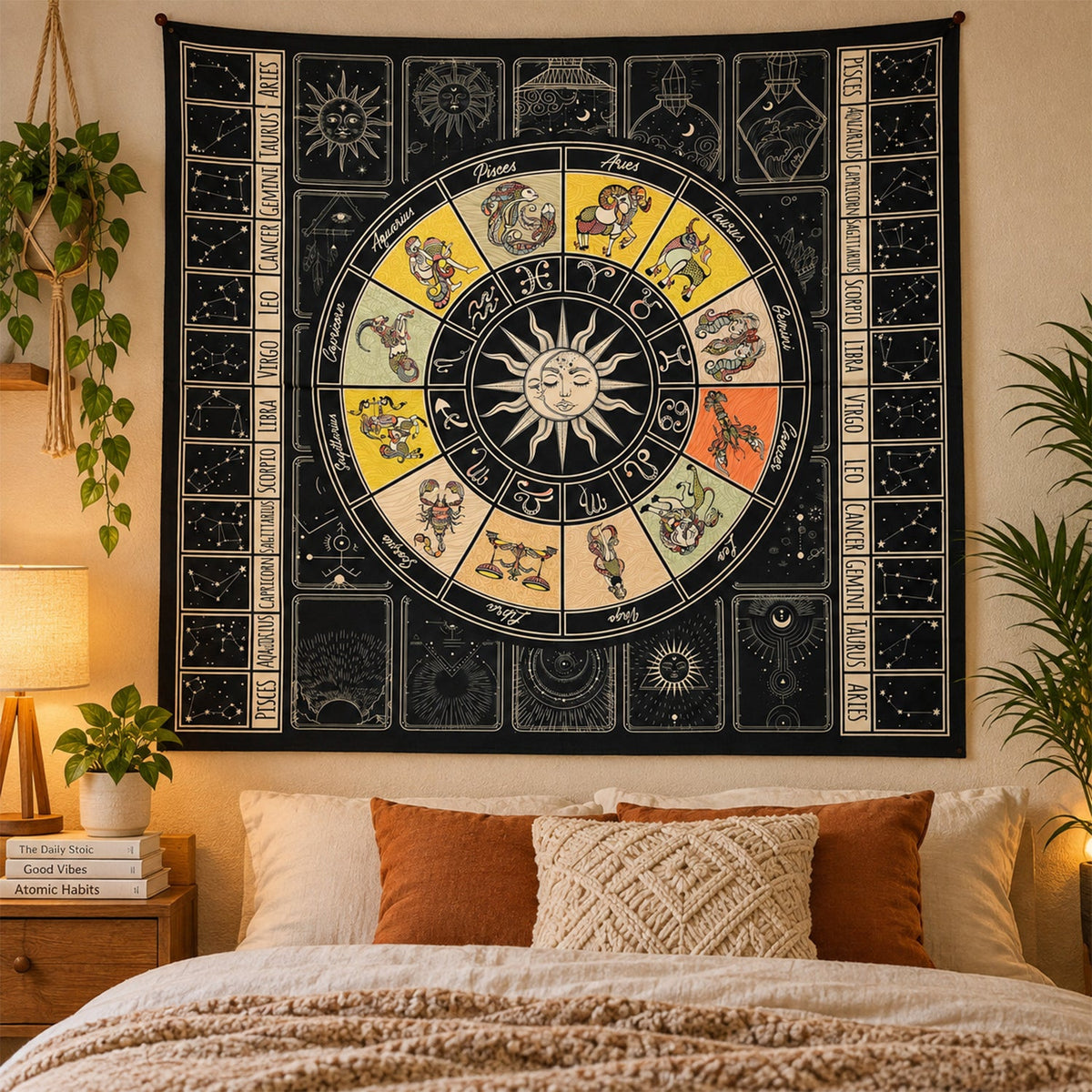 Mandala Wall Hanging Tapestry For Bedroom And Living Room Interior (148x127cm)