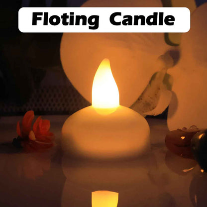 Round Led Flameless Tealight Candles - (8 Pc)