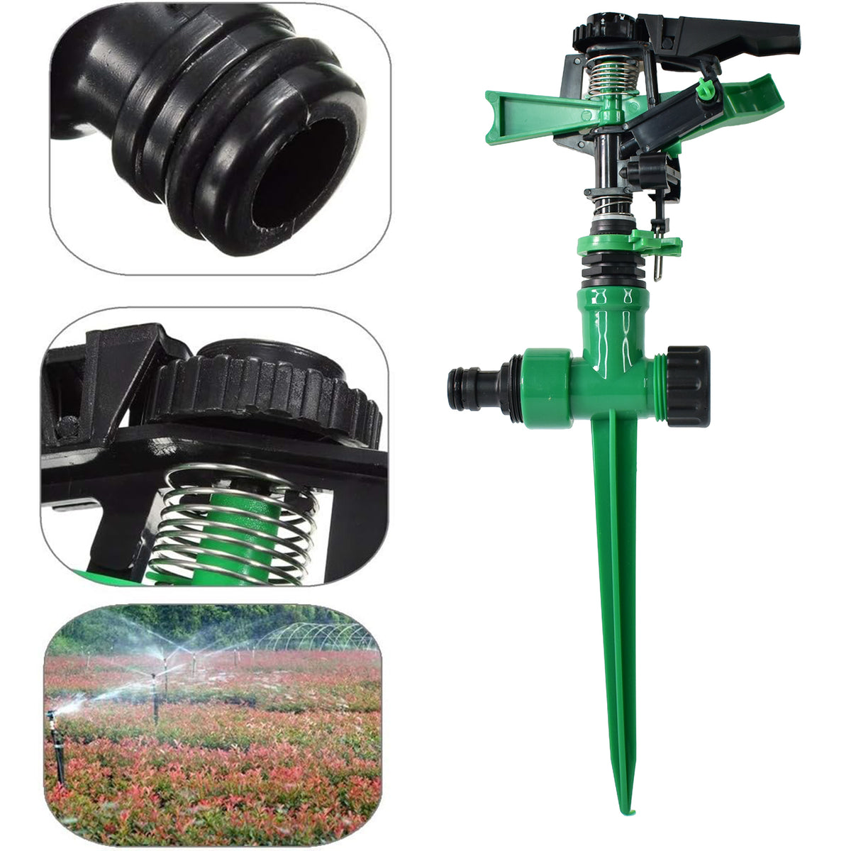 360-degree Rotating Garden Impact Sprinkler (1 Pc)
